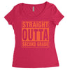 straight outta second grade Women's Triblend Scoop T-shirt