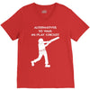 alternatives to war play cricket batting anti war stencil tour V-Neck Tee