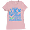 audio engineer tee Ladies Fitted T-Shirt