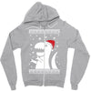 big trex santa ugly christmas Zipper Hoodie