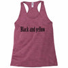 black and yellow Racerback Tank