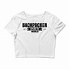 Backpacker Explore The World Crop Top