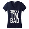 sorry i'm bad (2) Women's V-Neck T-Shirt
