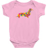 dachshund flower 2 Baby Bodysuit