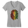 new! men's rasta vibe lion Women's V-Neck T-Shirt