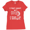 i don`t snore! i dream i am a motorcycle Ladies Fitted T-Shirt