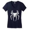 black funny glow in dark glowing Women's V-Neck T-Shirt