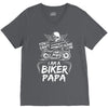 You Cant Scare Me I am Biker Papa V-Neck Tee