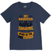 My Daughter Is Super Awesome Her Stepdad V-Neck Tee