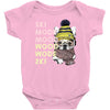 ski mood french bulldog Baby Bodysuit