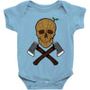 skull wood Baby Onesie