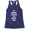 keep calm and knit on Racerback Tank