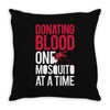 donating blood one mosquito funny Throw Pillow