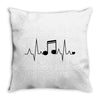 Heart Rhythm Music Throw Pillow
