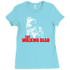 the walking dead tv show daryl dixon with bandana zombies Ladies Fitted T-Shirt