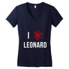 i heart leonard Women's V-Neck T-Shirt