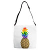 rainbow pineaplle Adjustable Strap Totes