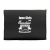 June Girls Are Sunshine Mixed With A Little Hurricane Accessory Pouches