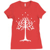 white tree of gondor Ladies Fitted T-Shirt