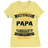 Super Cool Papa Of A Freaking Awesome Granddaughter Ladies Fitted T-Shirt