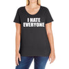 i hate everyone Ladies Curvy T-Shirt