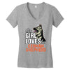 This Girl Loves Her German Shepherd Women's V-Neck T-Shirt