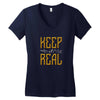 KEEP REAL Women's V-Neck T-Shirt