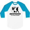 Backpacker Let's Explore The World 3/4 Sleeve Shirt