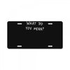 what do you mean 2016 tour License Plate