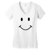 smiley face funny t shirt be happy love smile tee s 3xl Women's V-Neck T-Shirt