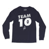 team 10  silver Long Sleeve Shirts