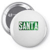 santa green glitter Pin-back button