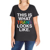 This Is What Trans Looks Like Ladies Curvy T-Shirt