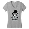 steampunk panda Women's V-Neck T-Shirt