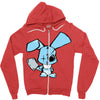 evil rabbit Zipper Hoodie
