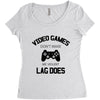 video games dont make me vidlent lag does Women's Triblend Scoop T-shirt