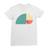 fibonacci golden ratio colorful Ladies Fitted T-Shirt