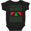 ugly sweater dinosour Baby Bodysuit