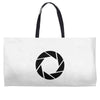 aperture science Weekender Totes