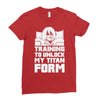 training to unlock my titan form Ladies Fitted T-Shirt