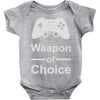 weapon of choice, gaming Baby Onesie