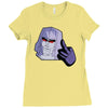 mega flipped off Ladies Fitted T-Shirt