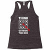 think outside the box Racerback Tank