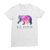 Big Dipper with Galaxy Ladies Fitted T-Shirt