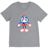 skull bolt V-Neck Tee