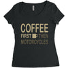 coffee then motorcycles Women's Triblend Scoop T-shirt
