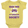 gamer pc controller game funny slogan Baby Bodysuit