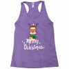 merry cristmas reindeer Racerback Tank