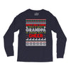 santa only comes once a year grandpa is always here to cheer Long Sleeve Shirts