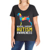 boxers support autism awareness Ladies Curvy T-Shirt
